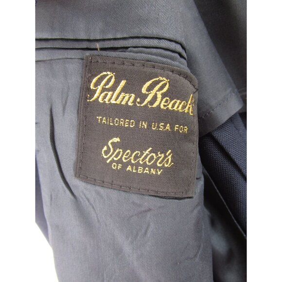 VINTAGE Palm Beach Sport Coat 40 Blazer Jacket Gold Buttons 80s 90s * - Picture 12 of 15